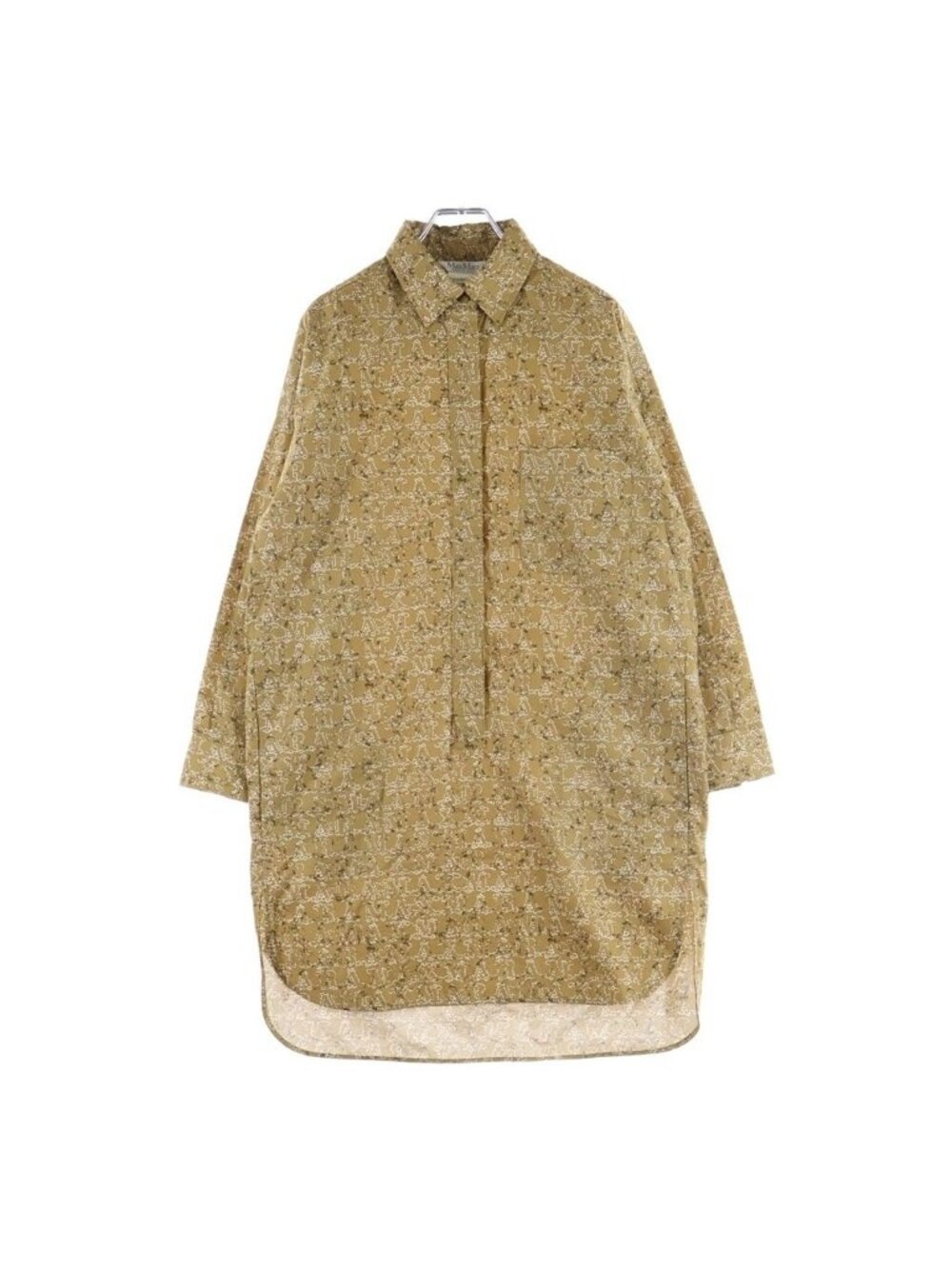 Max Mara Pullover Shirt Dress Long Sleeve Brown